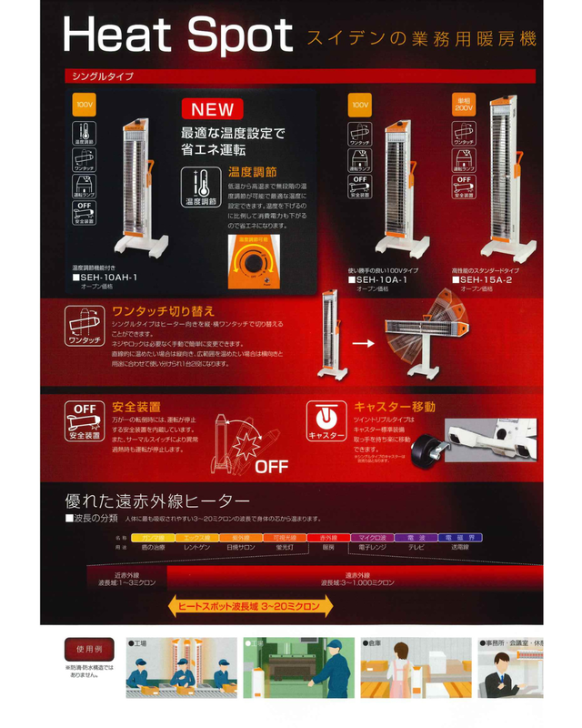 スイデンの遠赤外線ヒーター「Heat Spot」｜キャンペーン｜株式会社