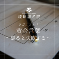 琉球ことのは　～焦ると失敗する〜