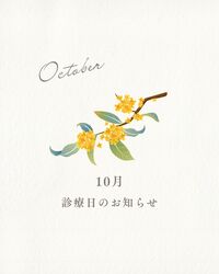 【10月休診日のお知らせ】　