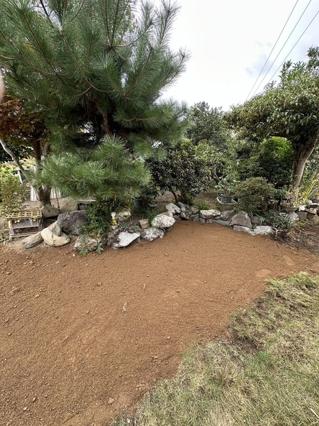 三木町、T様邸池埋め工事