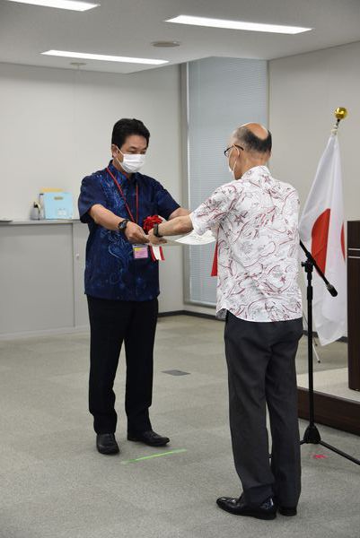 令和4年7月21日　沖縄総合事務局より優秀工事技術者表彰（局長表彰）を受賞しました。