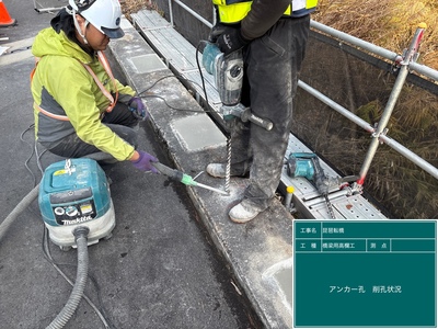 琵琶転橋_⑨橋梁用高欄工_施工状況