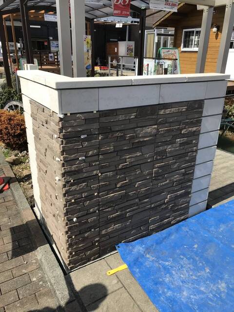 茨城県土浦市｜門柱施工工事｜某ホームセンター様