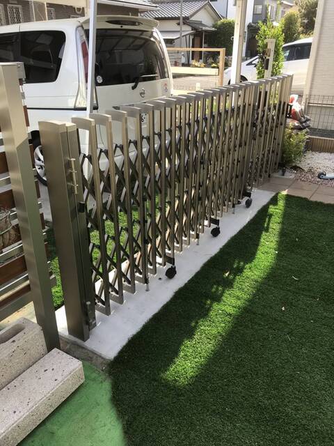 茨城県龍ケ崎市｜伸縮門扉工事｜T様