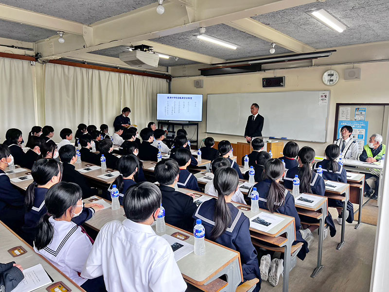 高浦中学校新入生対象　自転車安全運転講習を実施しました
