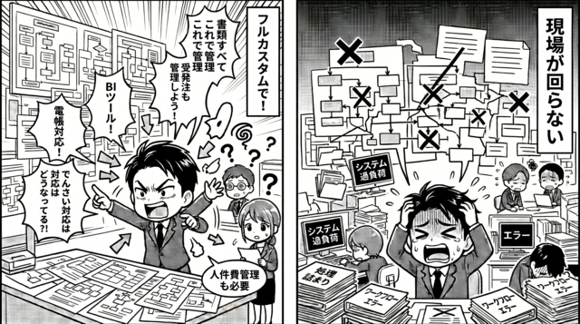 販管システム手間
