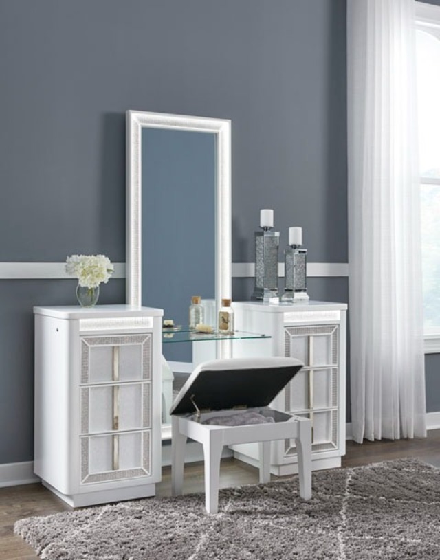 【15,425円】B822-22/25/01 Vanity / Mirror / Stool SET