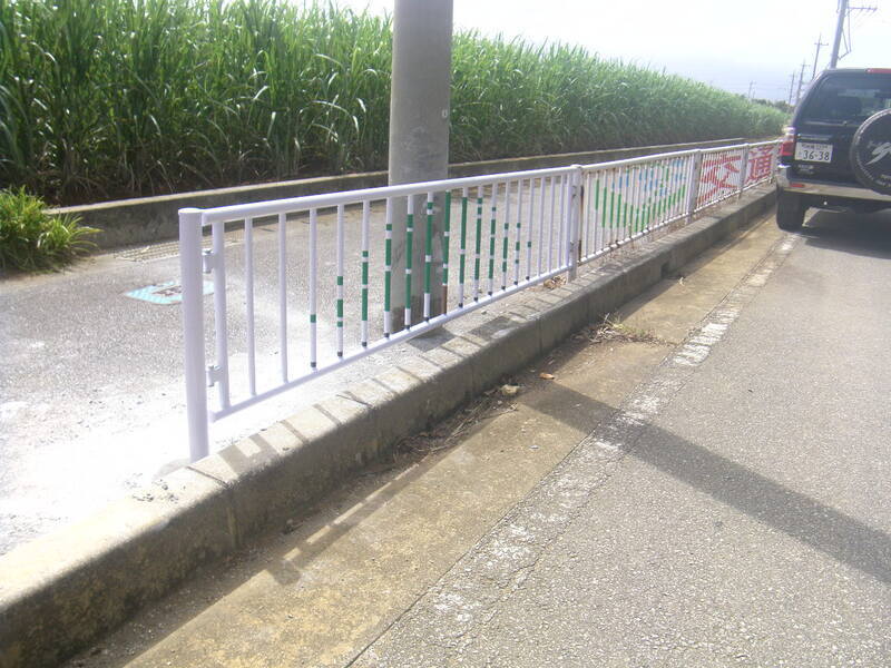 宮古島市　ガードパイプ復旧
