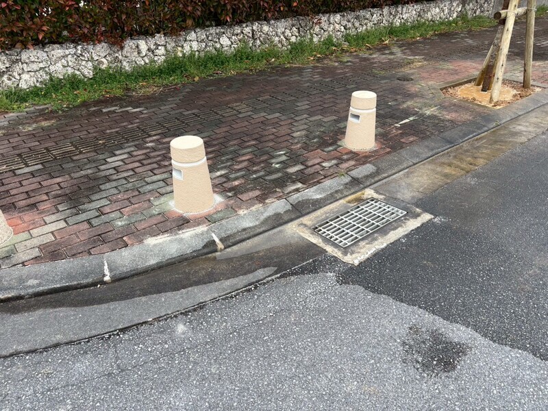 糸満市　ボラード復旧