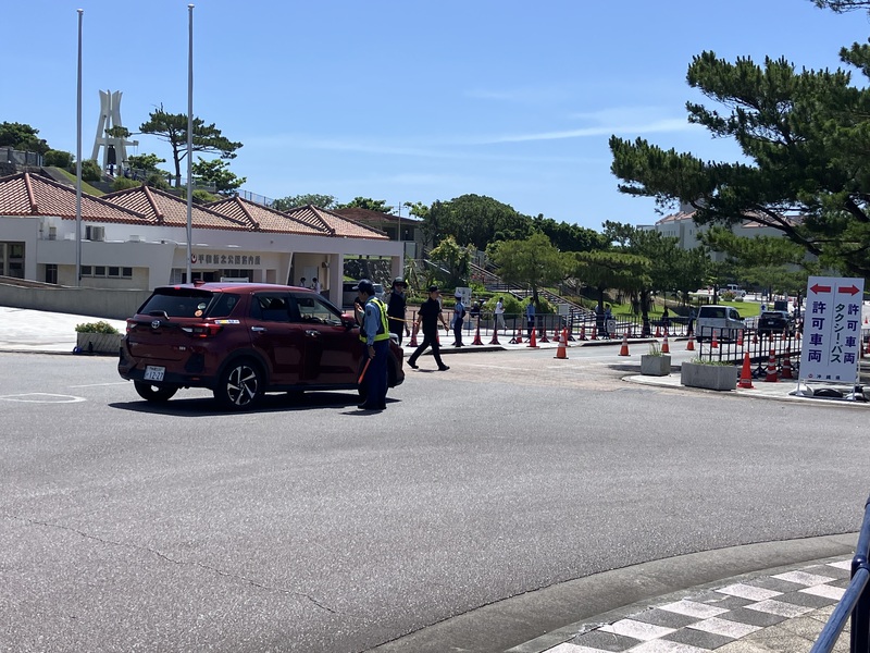 糸満市摩文仁の平和記念公園にて「慰霊の日　沖縄全戦没者追悼式」の臨時警備を実施しました。