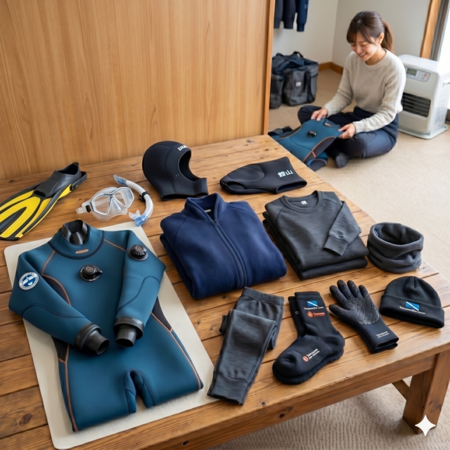 NDS  ダイビング　ウェットスーツ　冬でも体温を守れる 千葉・館山・沖ノ島｜はじめてでも安心の体験ダイビング