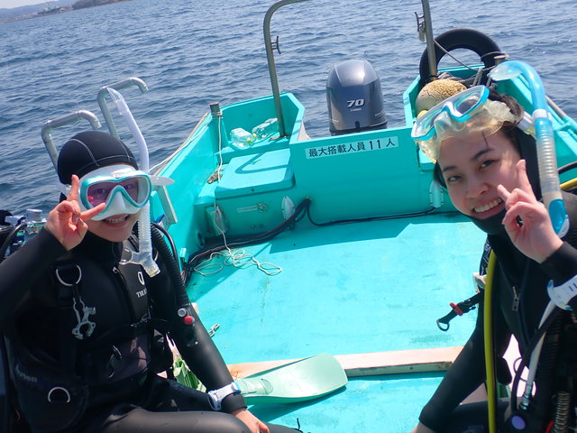 沖ノ島で2ボート（沈船・黒根）＆ナイトダイビング｜千葉県館山市の沖ノ島ダイビングサービスマリンスノー