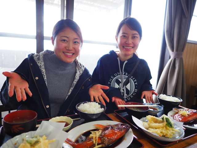 かっちゃまツアー後の食事【相浜亭】｜千葉県館山市の沖ノ島ダイビングサービスマリンスノー