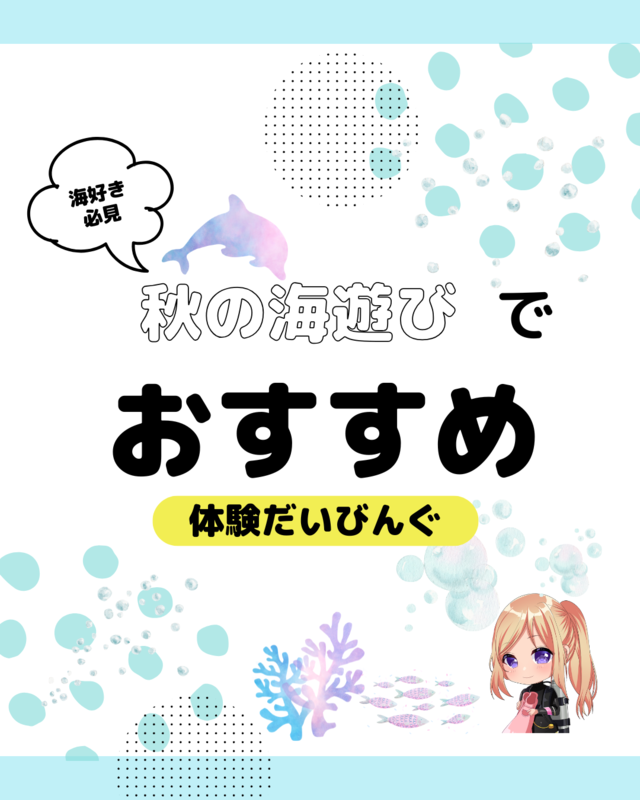 秋の海を満喫！千葉県館山市・沖ノ島で楽しむ初心者向け体験ダイビングの魅力とおすすめ情報