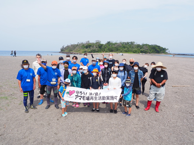 沖ノ島ビーチで行われたアマモ移植イベント2021｜千葉県館山市の沖ノ島ダイビングサービスマリンスノー