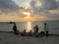 令和3年11月12日　夕陽＆インディアンオーク号