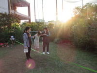 令和3年12月7日　スラックラインとモルック