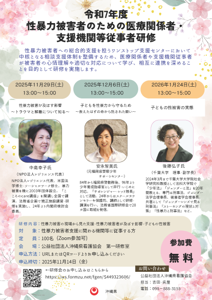 R7性暴力被害者のための医療関係者・支援機関等従事者研修