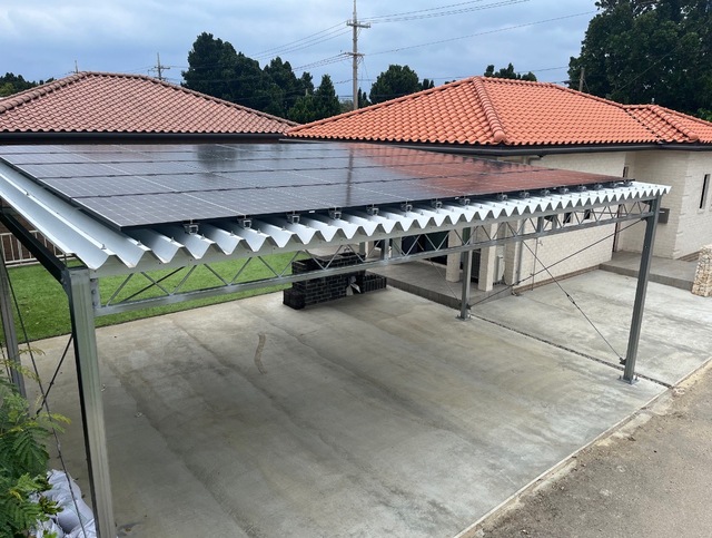 Ｈ様邸・太陽光発電システム（カーポートタイプ）設置工事