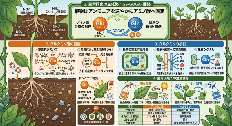 グルタミン酸とグルタミン