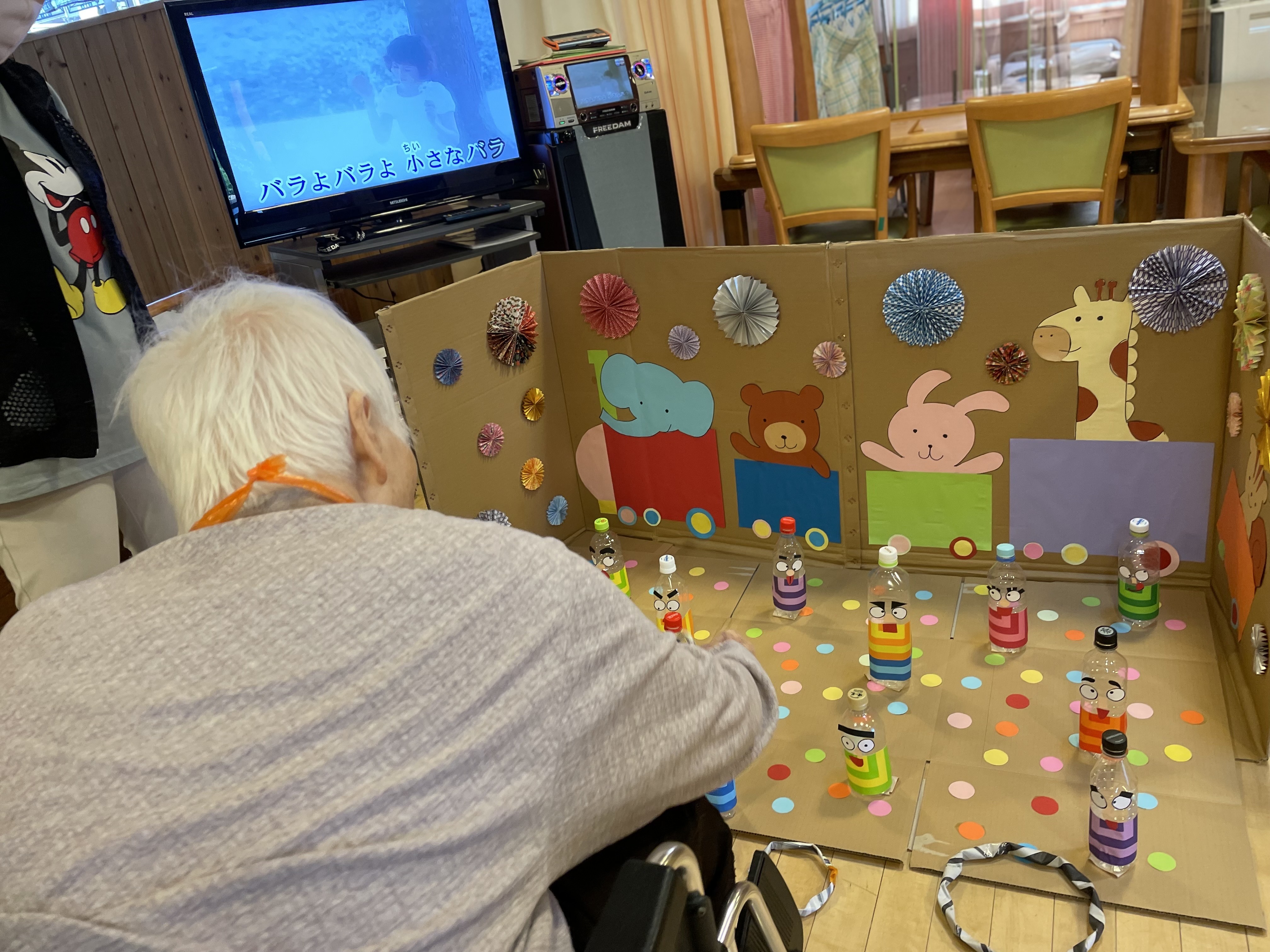 ゆめさと独自のゲームを考え楽しんでいただいています。 ゆめさと独自のゲームを考え楽しんでいただいています。