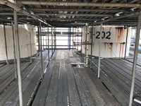 タンクの保温鈑金補修工事用足場