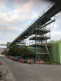 補修用吊り足場 ベルトコンベアデッキ