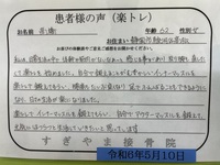 患者様喜びの声