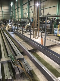 コンベアの歩廊と手摺りの製作