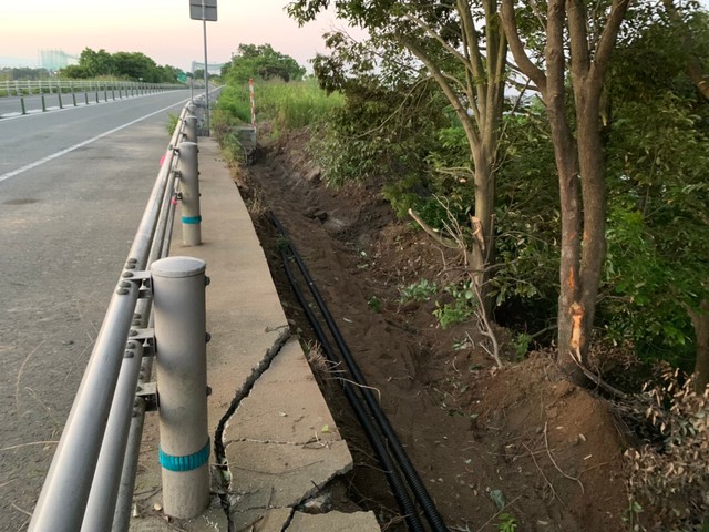大川市某所 道路照明埋設配管工事 大川市某所 道路照明埋設配管工事