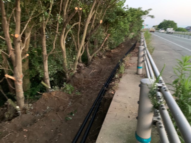 大川市某所 道路照明埋設配管工事 大川市某所 道路照明埋設配管工事